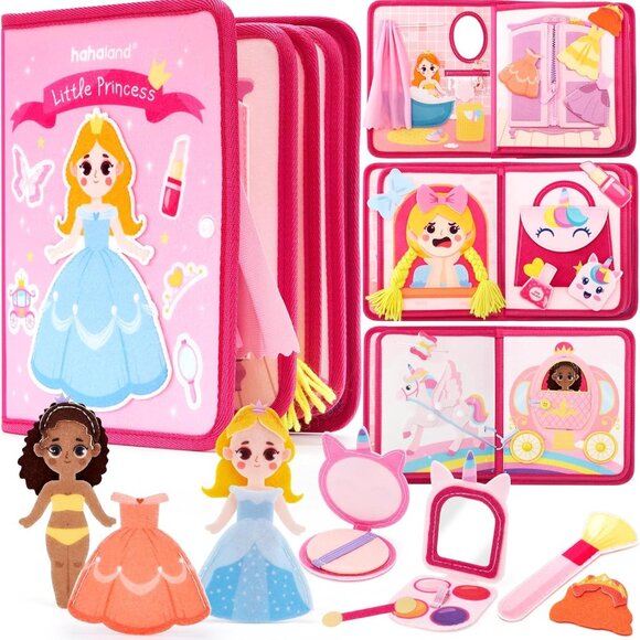 Montessori Toys Pink Princess Makeover Girls Quiet Busy Book(1 set) - Picture 1 of 7